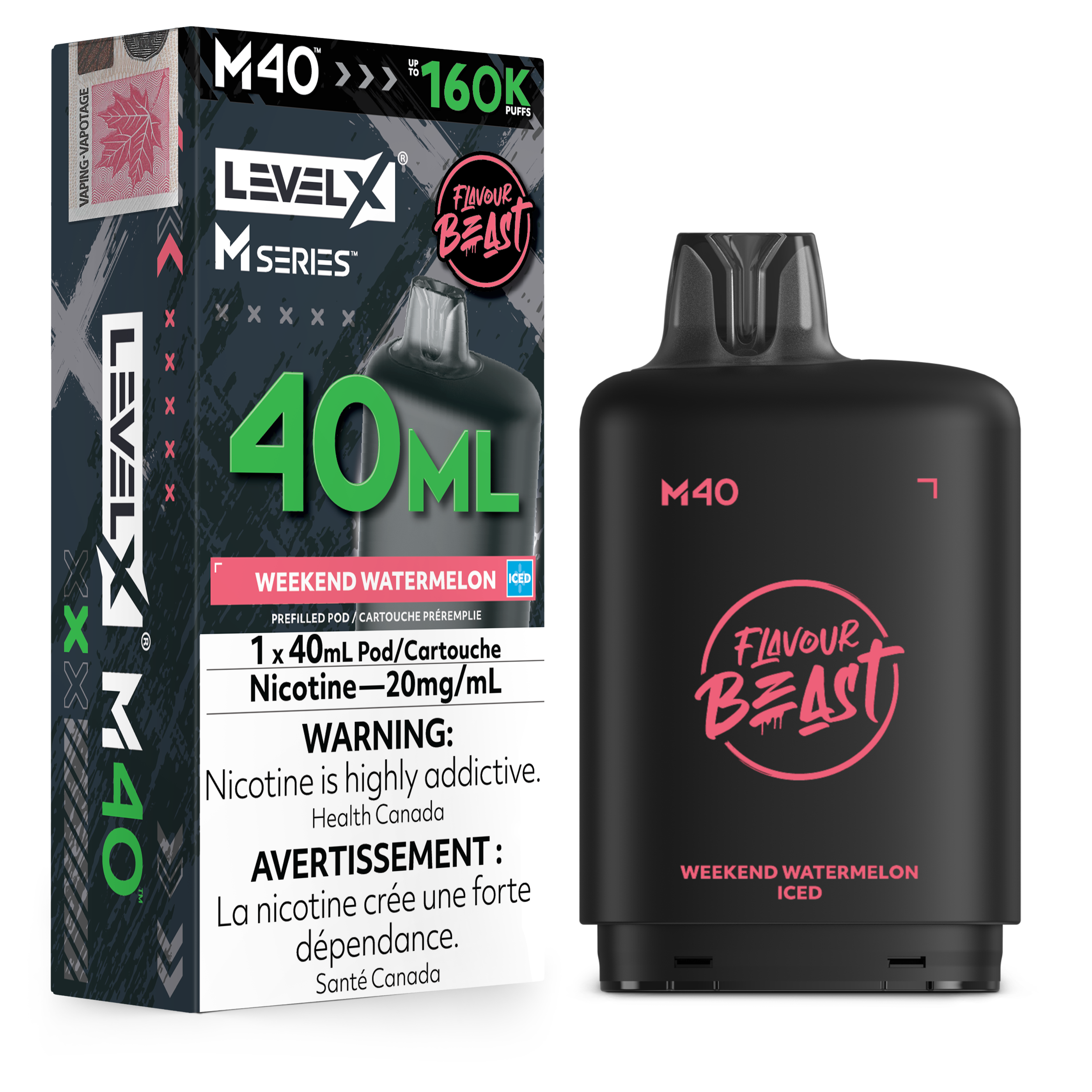 WEEKEND WATERMELON ICED - LEVEL X M40 (40mL) *LEVEL X M DEVICE REQUIRED*