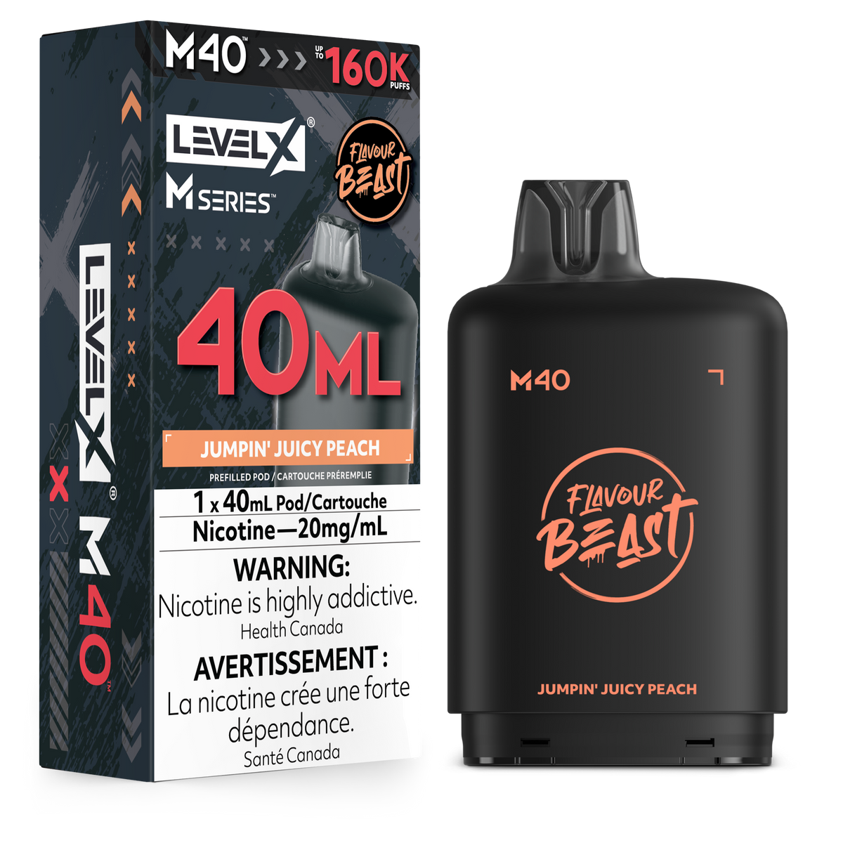 JUMPIN' JUICY PEACH - LEVEL X M40 (40mL) *LEVEL X M DEVICE REQUIRED*