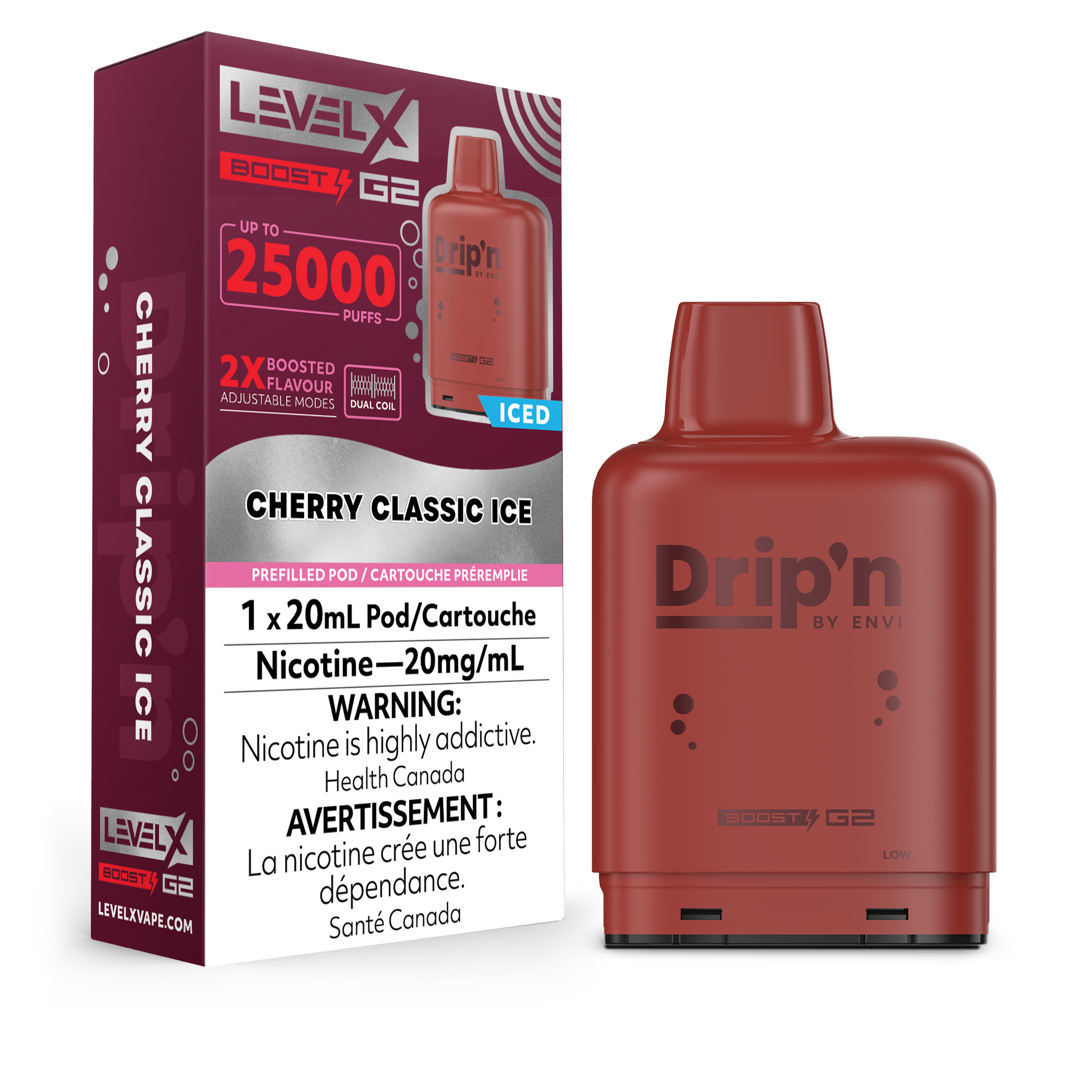 CHERRY CLASSIC ICE - LEVEL X G2 ULTRA DRIP'N BOOST (20mL)