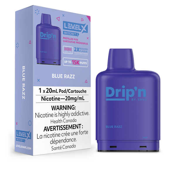 BLUE RAZZ - LEVEL X DRIP'N BOOST (20mL) (ONTARIO)