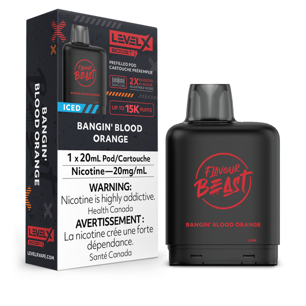 BANGIN' BLOOD ORANGE - LEVEL X FLAVOUR BEAST BOOST POD (20mL)