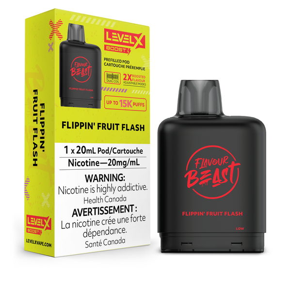 FLIPPIN' FRUIT FLASH - LEVEL X FLAVOUR BEAST BOOST POD (20mL)