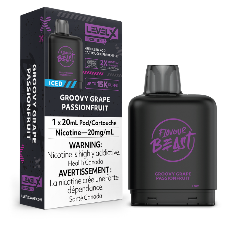 GROOVY GRAPE PASSIONFRUIT - NIVEAU X SAVEUR BEAST BOOST POD (20mL)