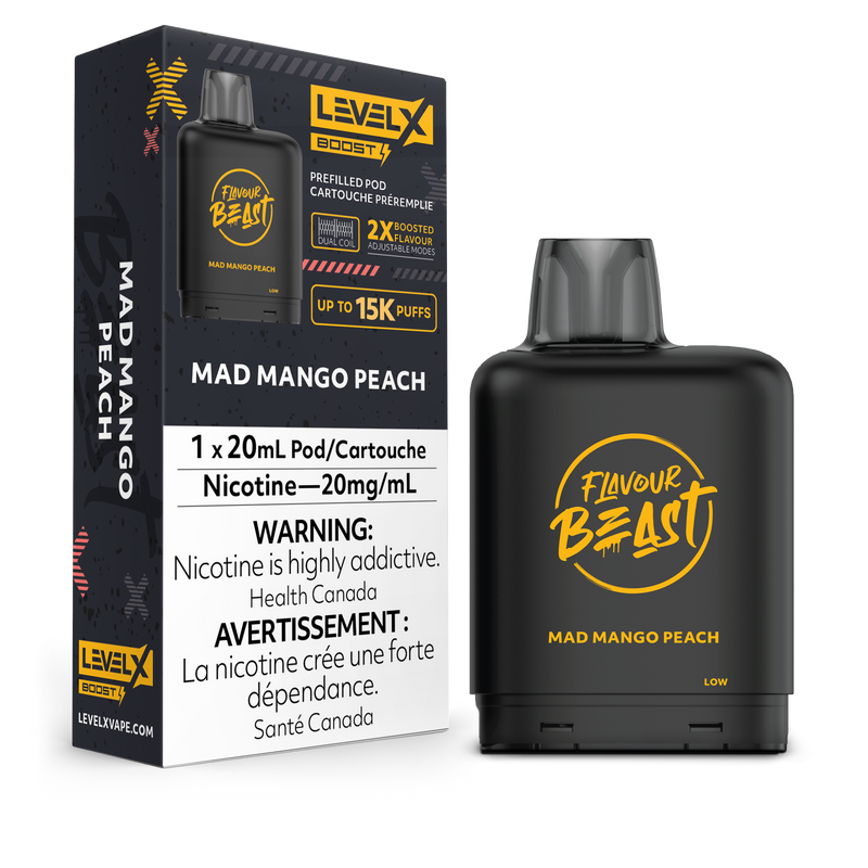 MAD MANGO PEACH - LEVEL X FLAVOUR BEAST BOOST POD (20mL)