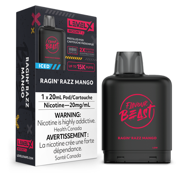 RAGIN' RAZZ MANGUE - NIVEAU X SAVEUR BEAST BOOST POD (20mL)