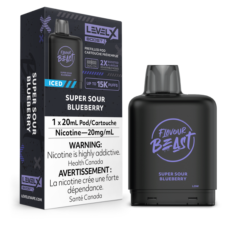 BLEUET SUPER SOUR - NIVEAU X SAVEUR BEAST BOOST POD (20mL)