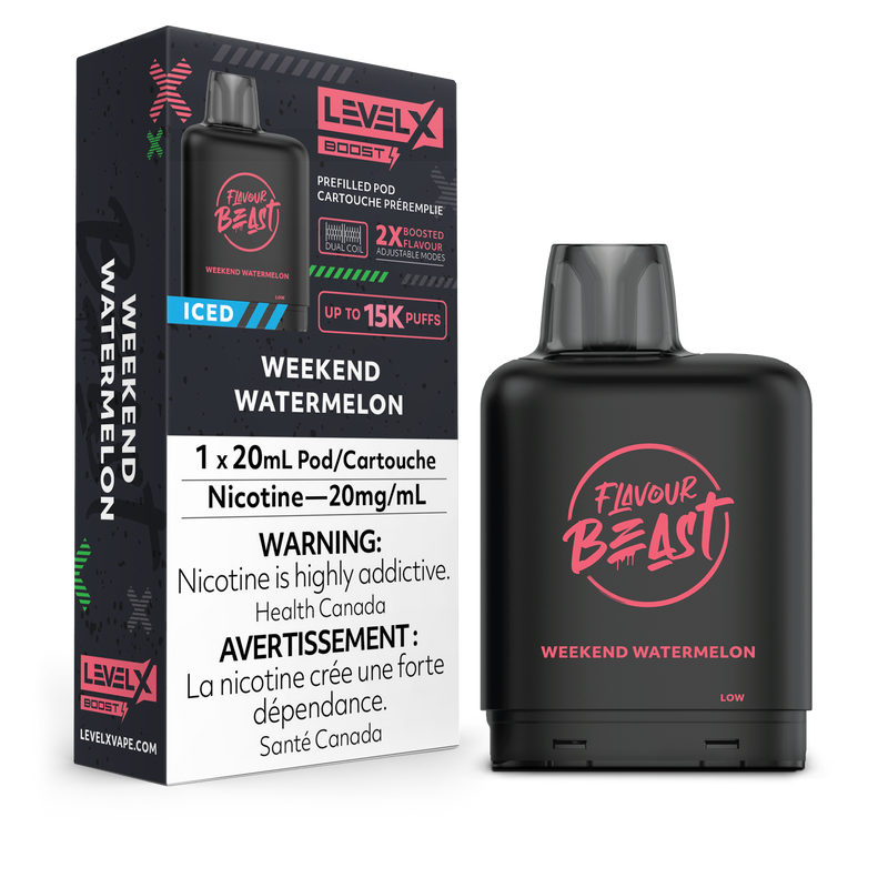 WEEKEND WATERMELON - LEVEL X FLAVOUR BEAST BOOST POD (20mL)