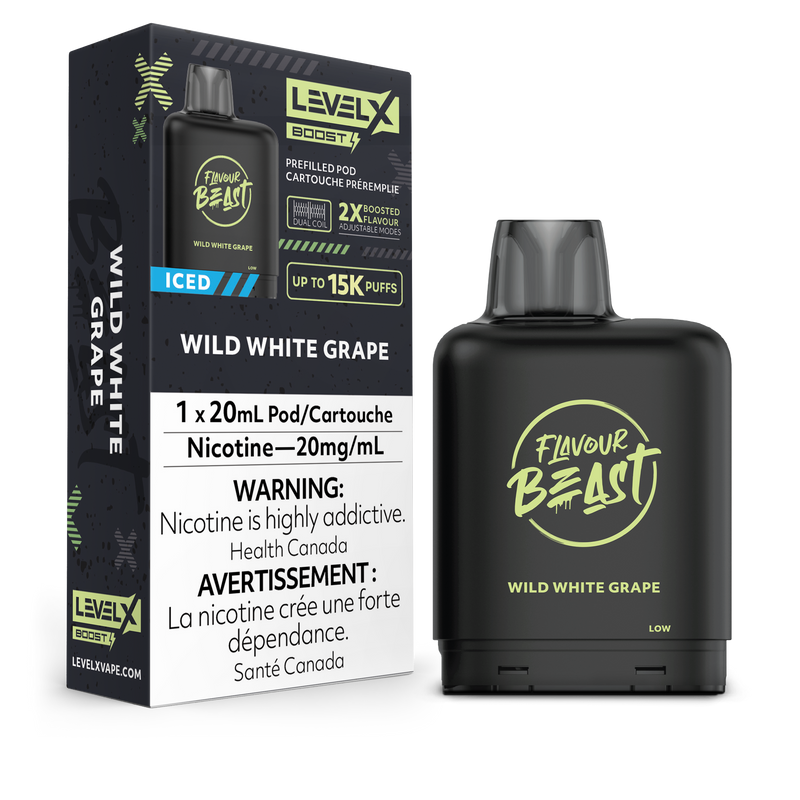 WILD WHITE GRAPE - LEVEL X FLAVOUR BEAST BOOST POD (20mL)