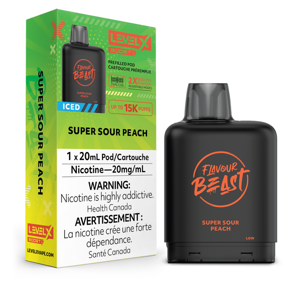 SUPER SOUR PEACH ICED - LEVEL X FB BOOST (20mL) (ONTARIO)
