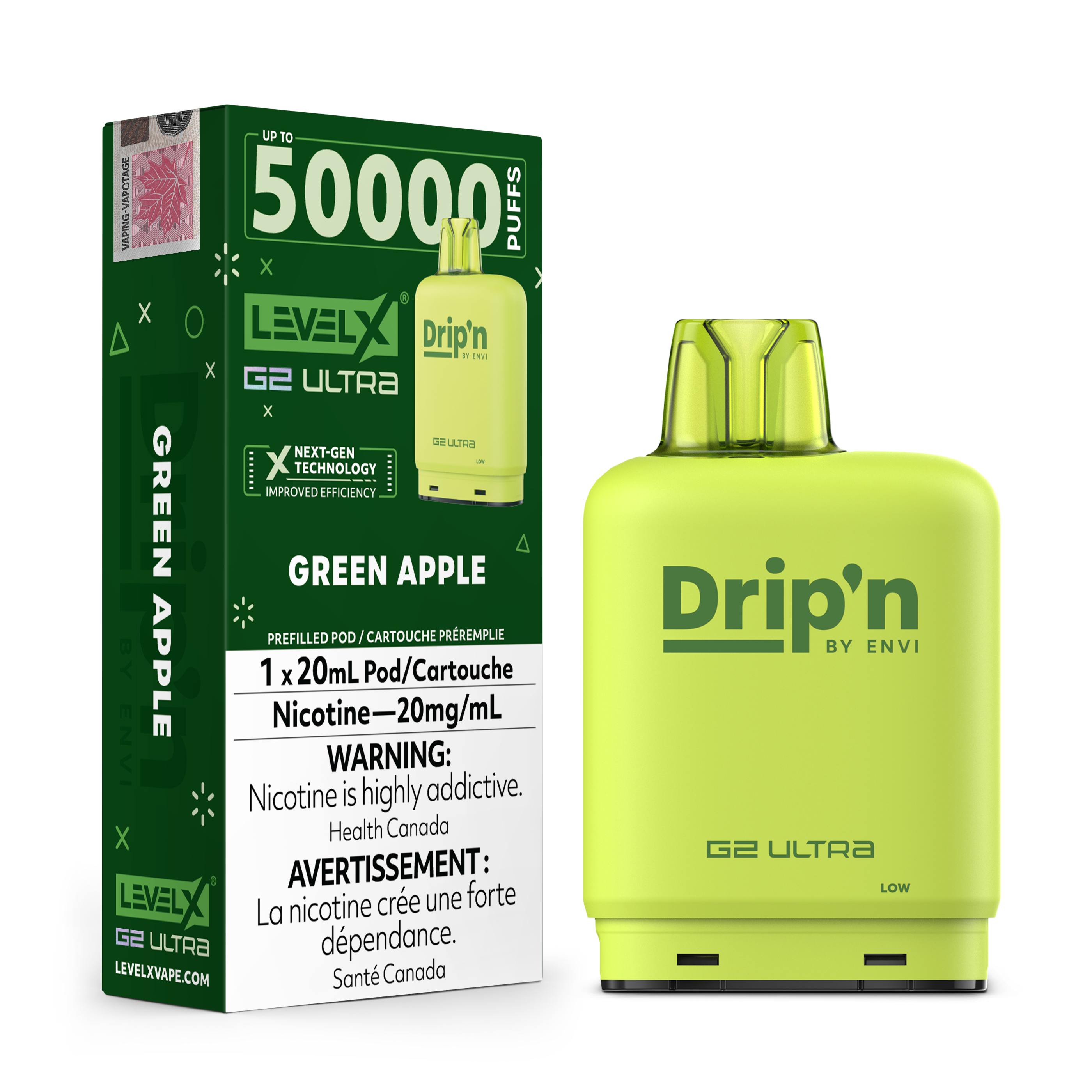 GREEN APPLE - FLAVOUR BEAST LEVEL X G2 DRIP'N ULTRA (20mL) (ONTARIO)