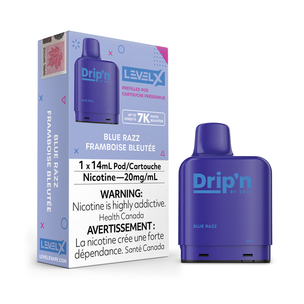 BLUE RAZZ - LEVEL X DRIP'N POD (14mL) (ONTARIO)