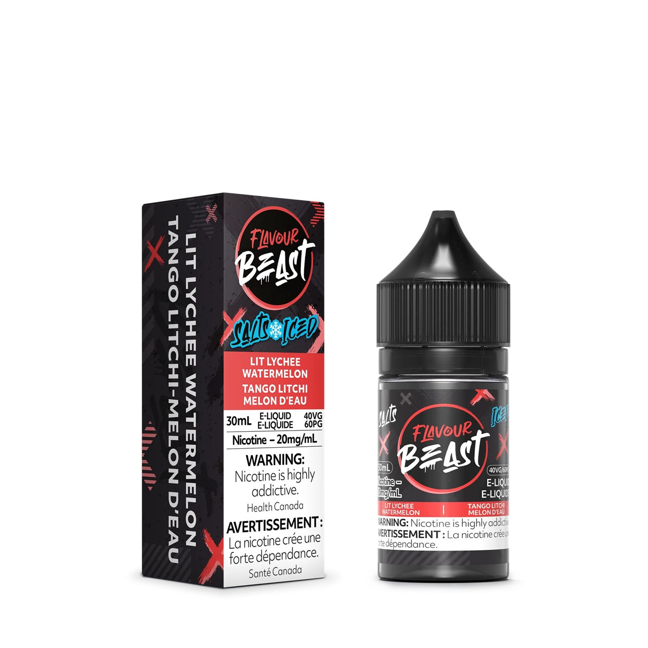 LIT LYCHEE WATERMELON ICED - FLAVOUR BEAST E LIQUID (30mL) (ONTARIO)