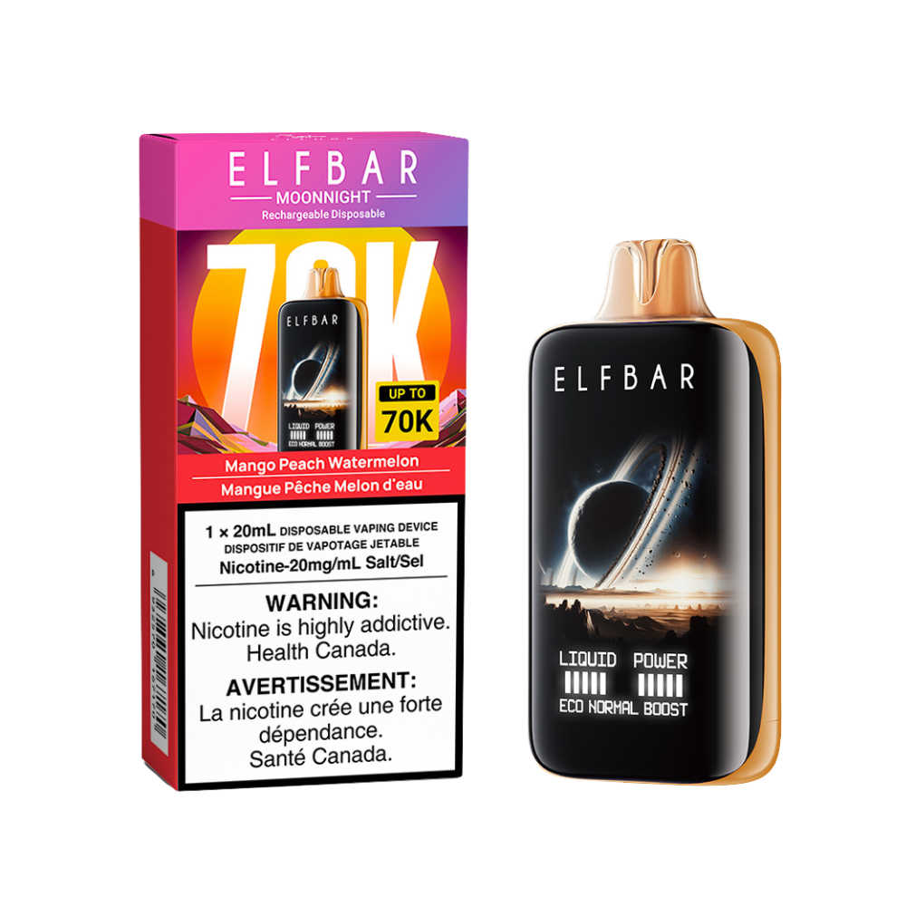 MANGO PEACH WATERMELON - ELFBAR MOONNIGHT 70K (20mL) (ONTARIO)