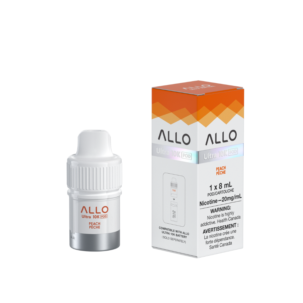 PEACH - ALLO ULTRA 10K PRE-FILLED PODS (8mL) (POD ONLY, ALLO 10K HYBRID DEVICE REQUIRED)