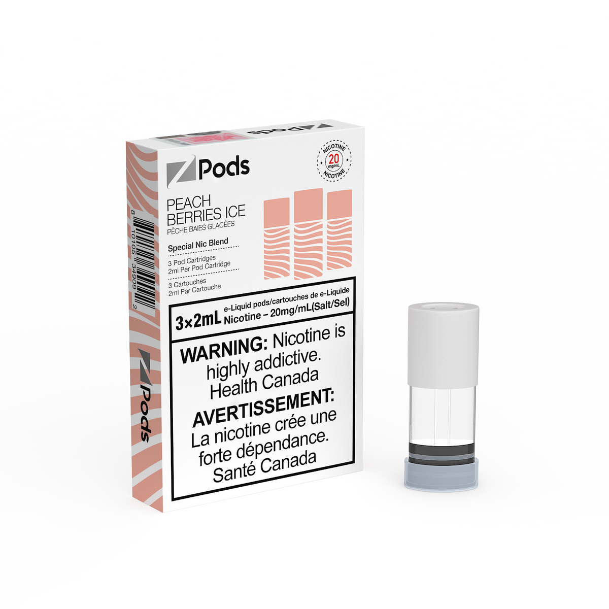 Z-PODS: PEACH BERRIES ICE (ONTARIO)