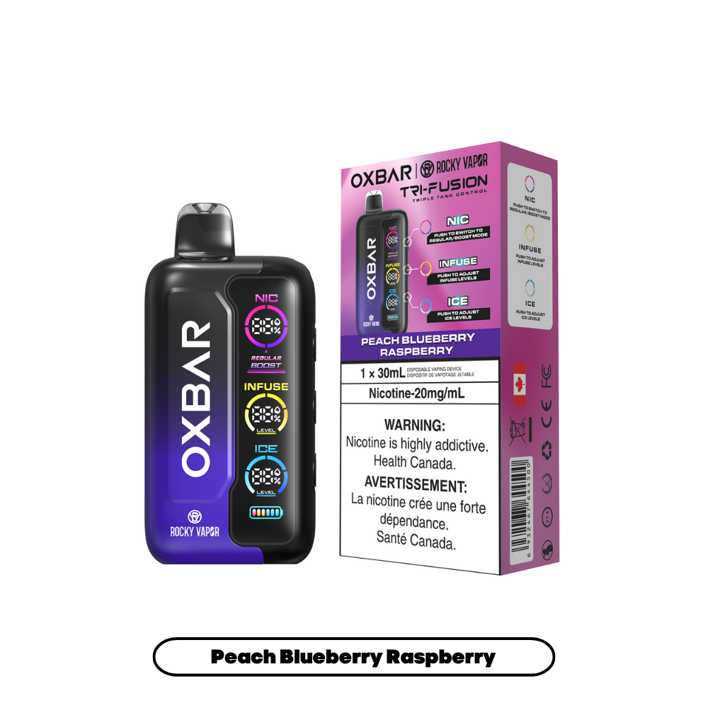 PEACH BLUEBERRY RASPBERRY - OXBAR TRI FUSION (20mL)