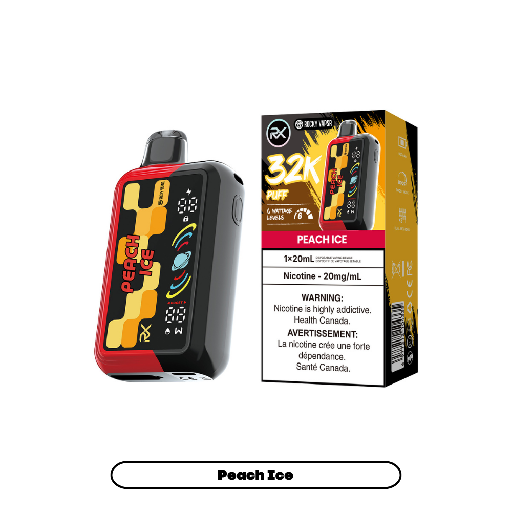 PEACH ICE - ROCKY VAPOR RX 32K (20mL)
