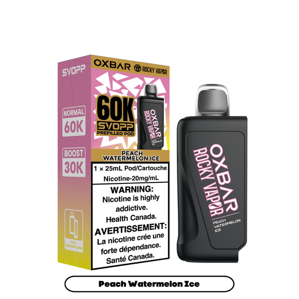 PEACH WATERMELON ICE - OXBAR SVOPP 60K POD SYSTEM (SVOPP DEVICE REQUIRED) (ONTARIO)