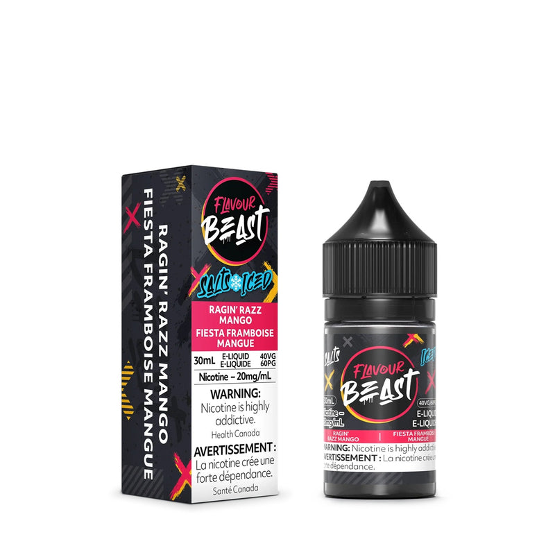 RAGIN' RAZZ MANGO ICED - FLAVOUR BEAST E LIQUID (30mL) (ONTARIO)