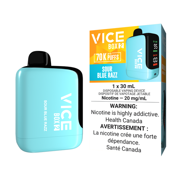 SOUR BLUE RAZZ - VICE BOX 2 DISPOSABLE (ONTARIO)