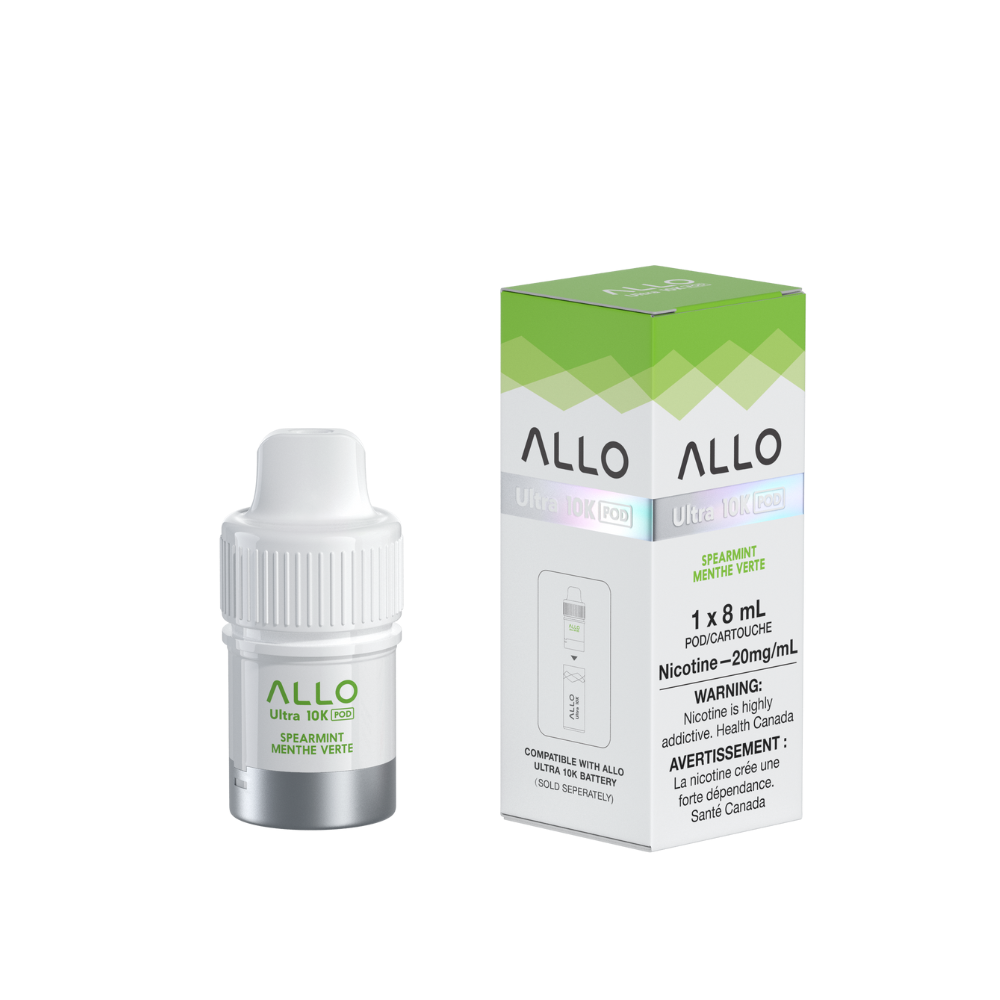 SPEARMINT - ALLO ULTRA 10K PRE-FILLED PODS (8mL) (POD ONLY, ALLO 10K HYBRID DEVICE REQUIRED)