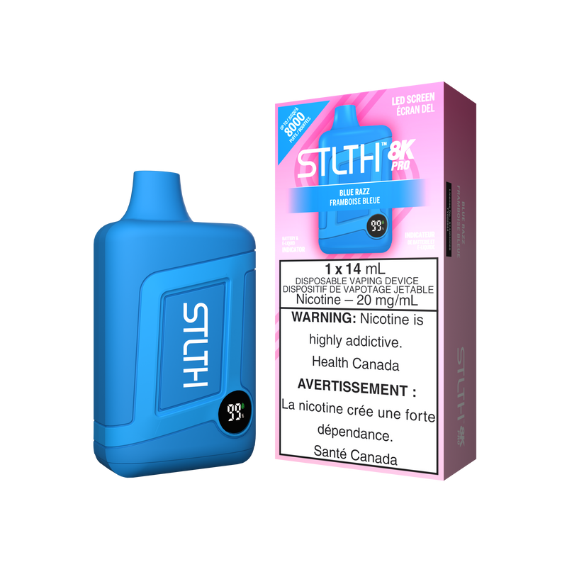 STLTH BOX 8K PRO DISPOSABLE - BLUE RAZZ (NON ICED)