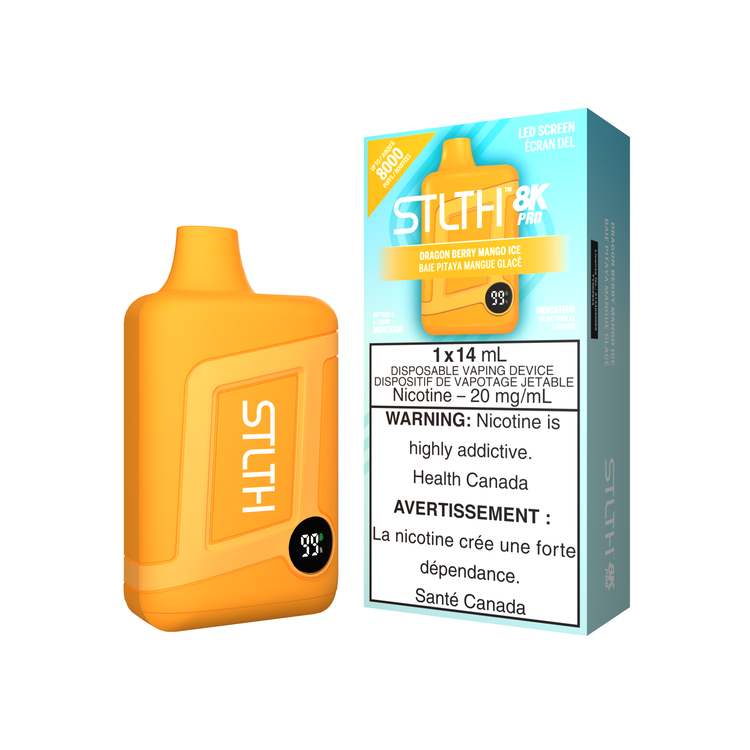 STLTH BOX 8K PRO DISPOSABLE - DRAGON BERRY MANGO ICE (ONTARIO)