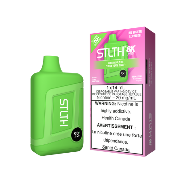 STLTH BOX 8K PRO DISPOSABLE - GREEN APPLE ICE (ONTARIO)