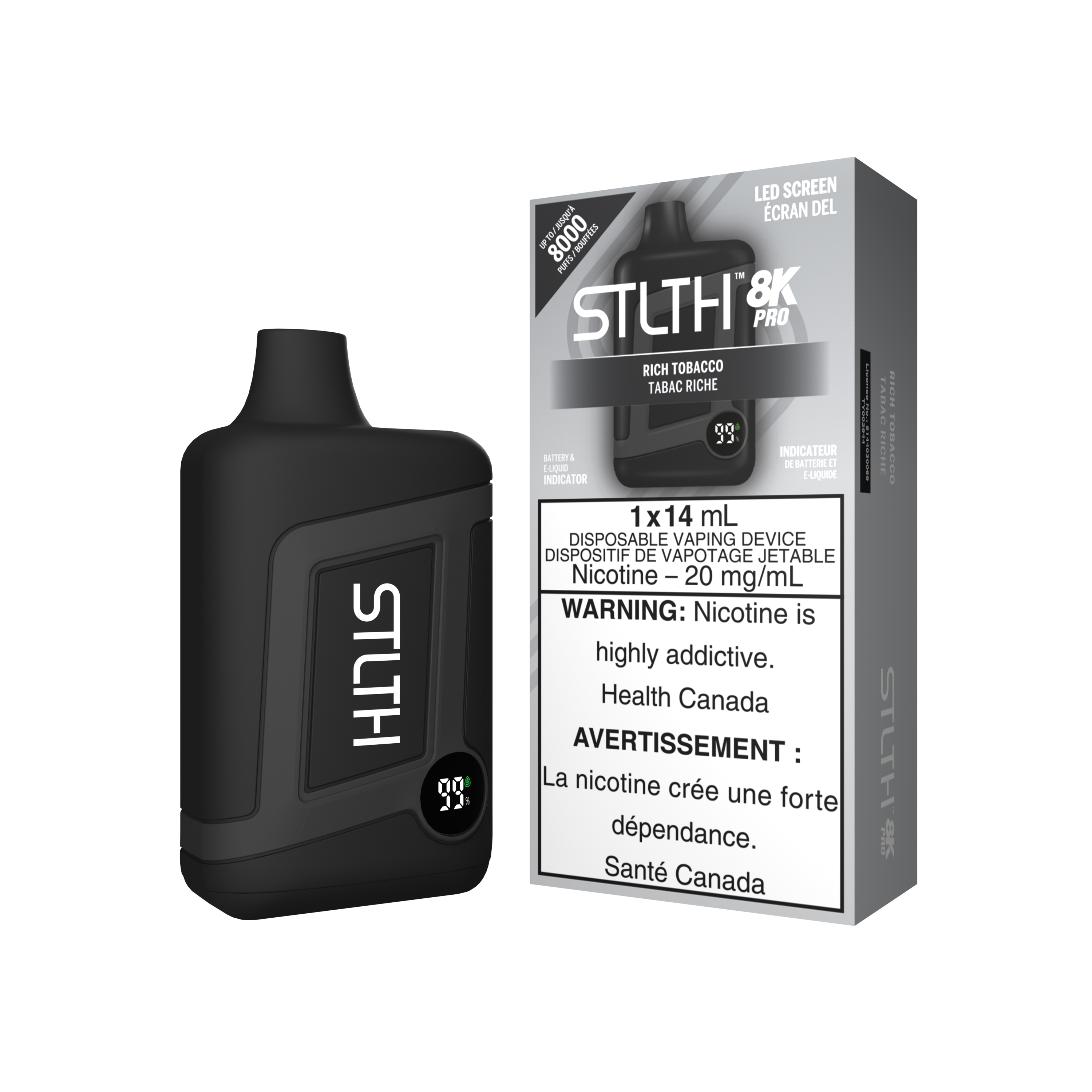 STLTH BOX 8K PRO DISPOSABLE - RICH TOBACCO (ONTARIO)