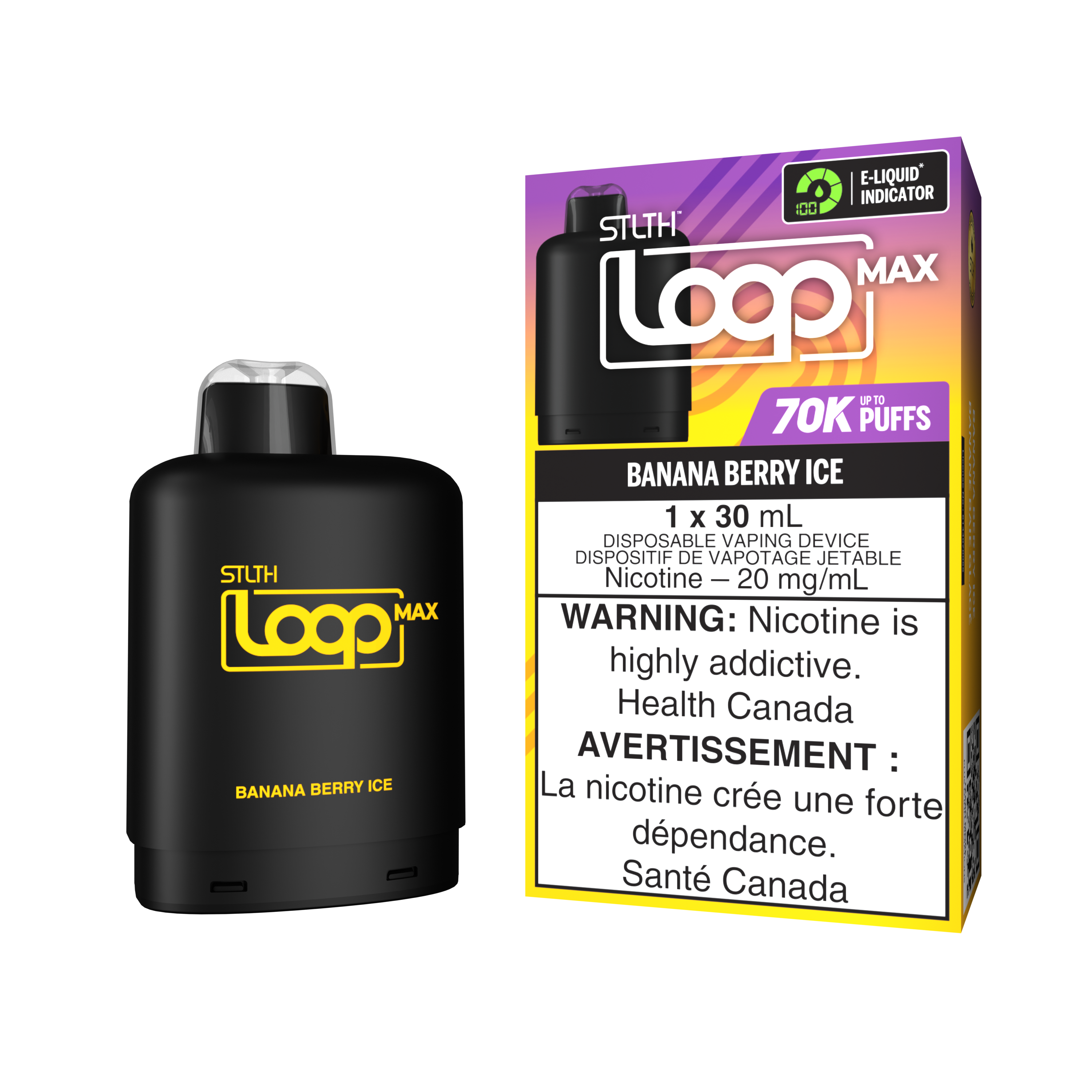 BANANA BERRY ICE - STLTH LOOP MAX (30mL) (ONTARIO)