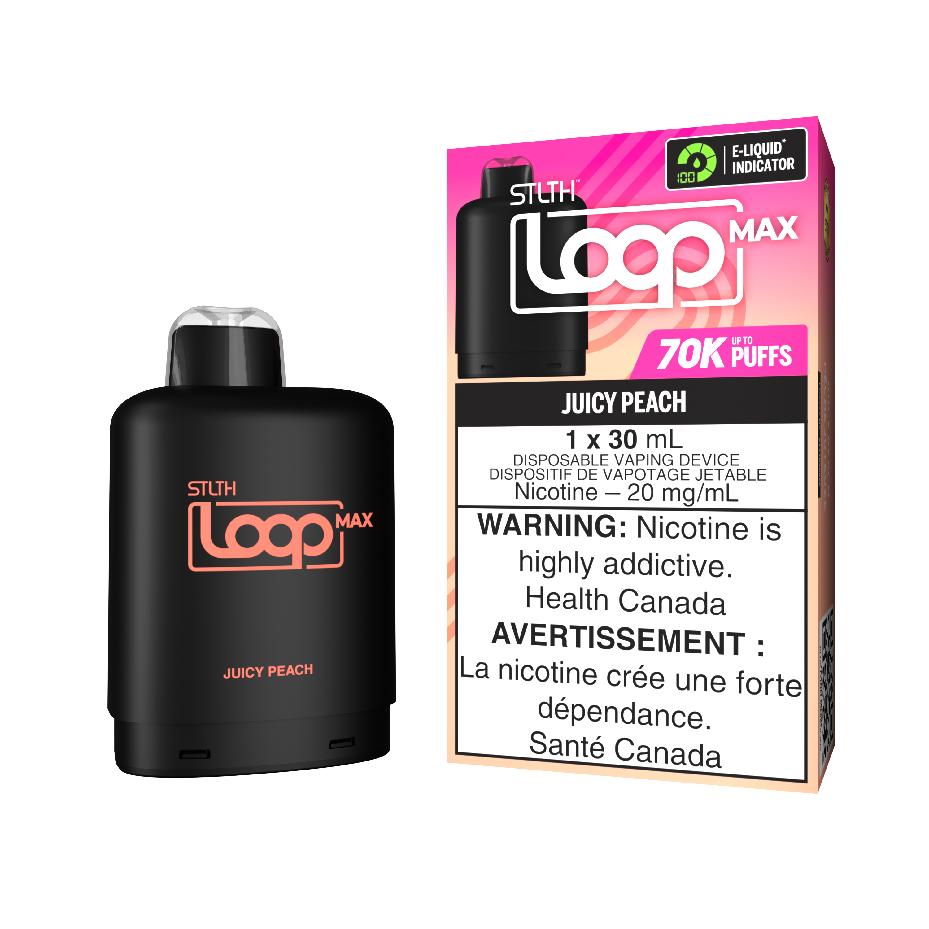 JUICY PEACH - STLTH LOOP MAX (30mL) (ONTARIO)