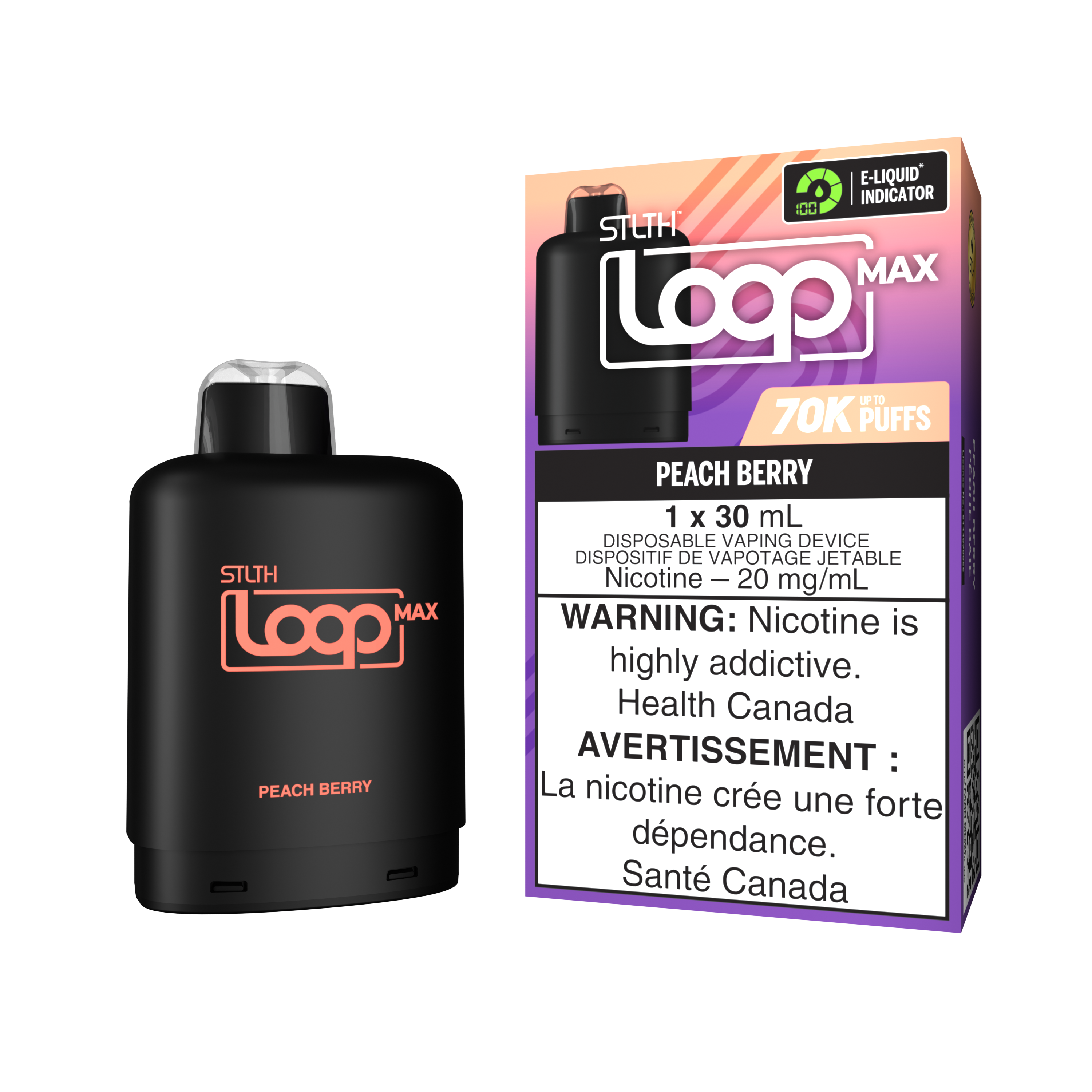 PEACH BERRY - STLTH LOOP MAX (30mL) (ONTARIO)
