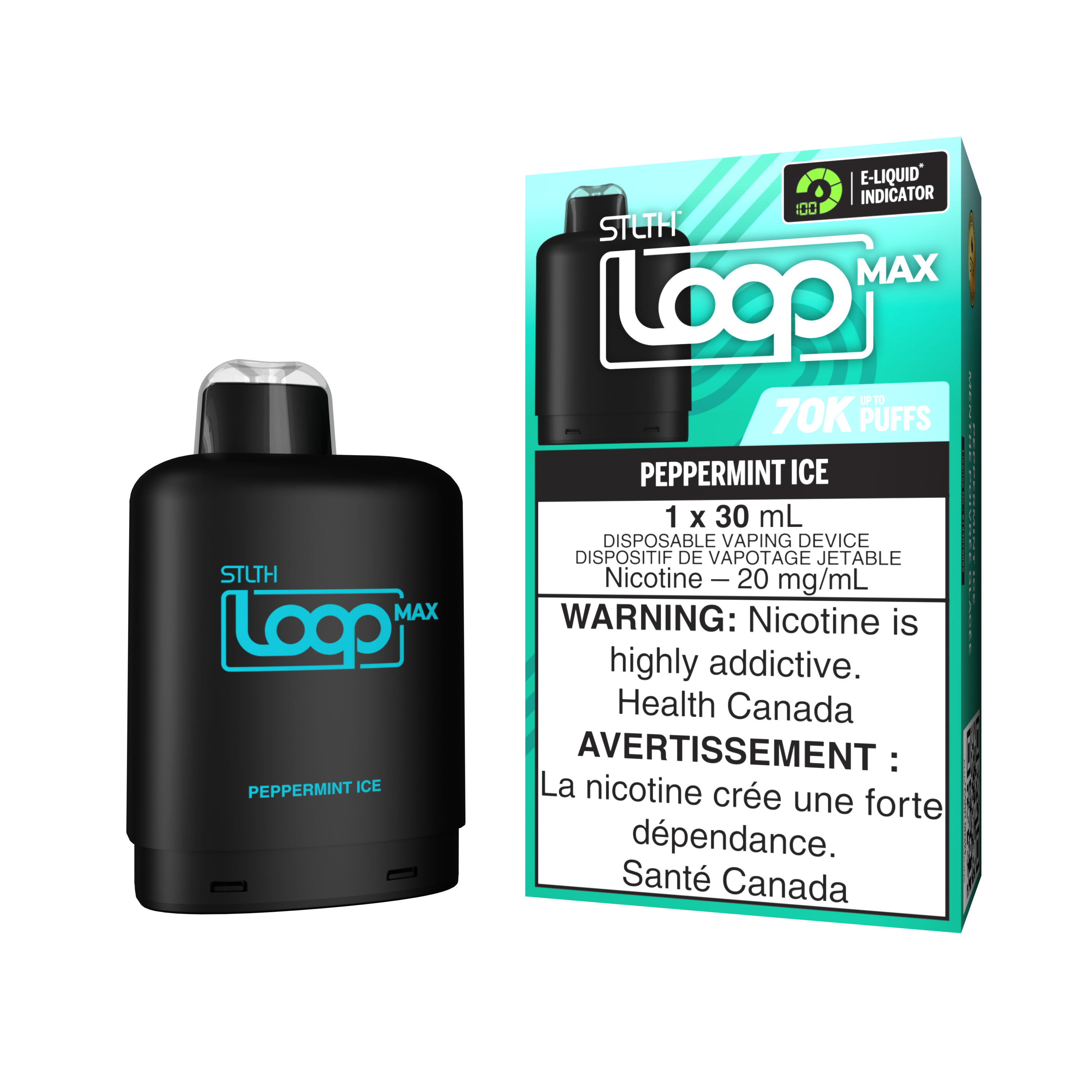 PEPPERMINT ICE - STLTH LOOP MAX (30mL) (ONTARIO)