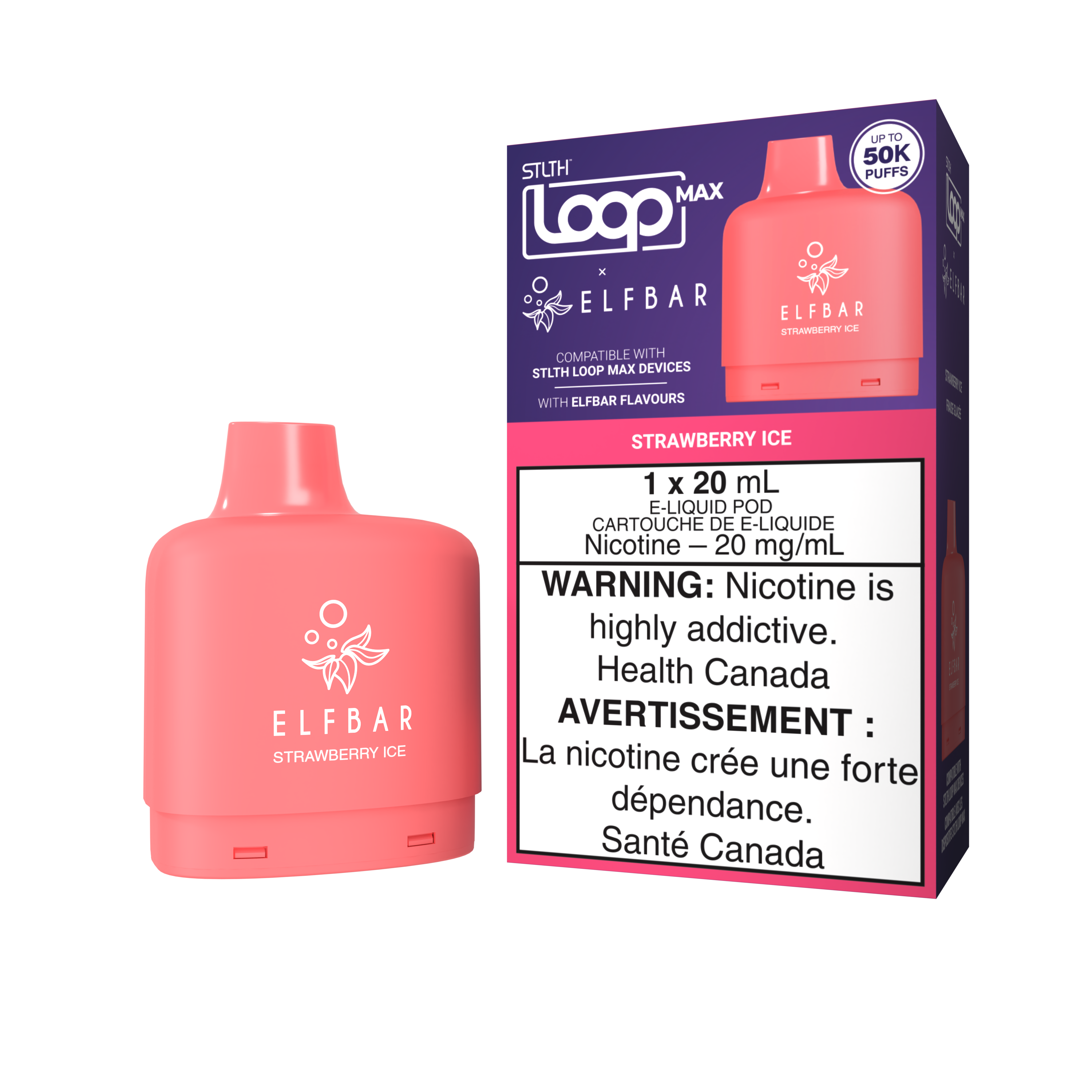 STRAWBERRY ICE - STLTH LOOP MAX X ELFBAR POD (20mL)