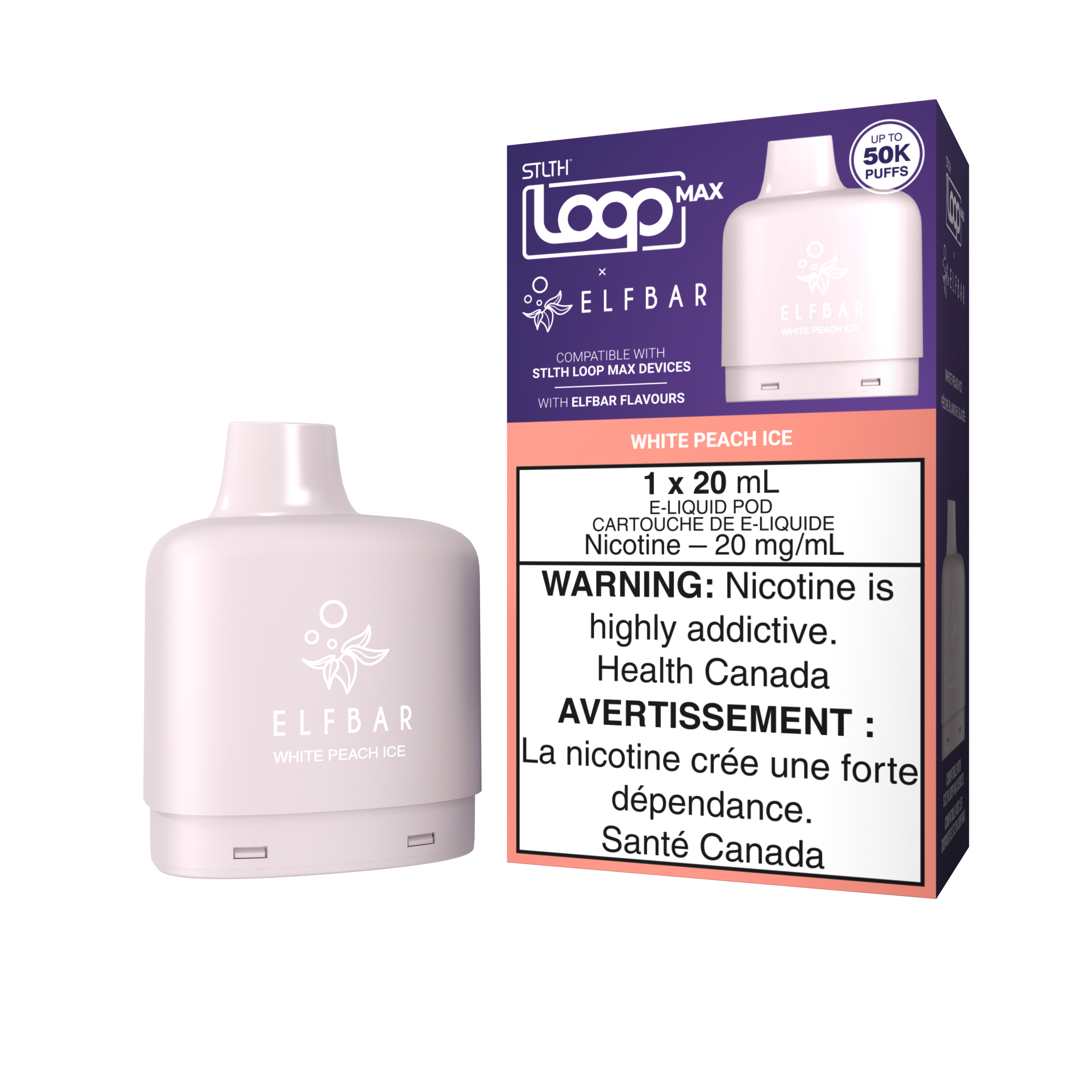 Loop Max x Elfbar Pod - White Peach Ice