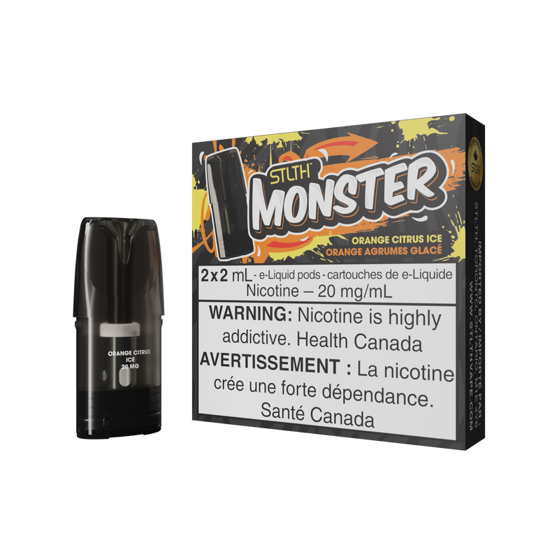 STLTH MONSTER POD PACK ORANGE AGRUMES GLACE