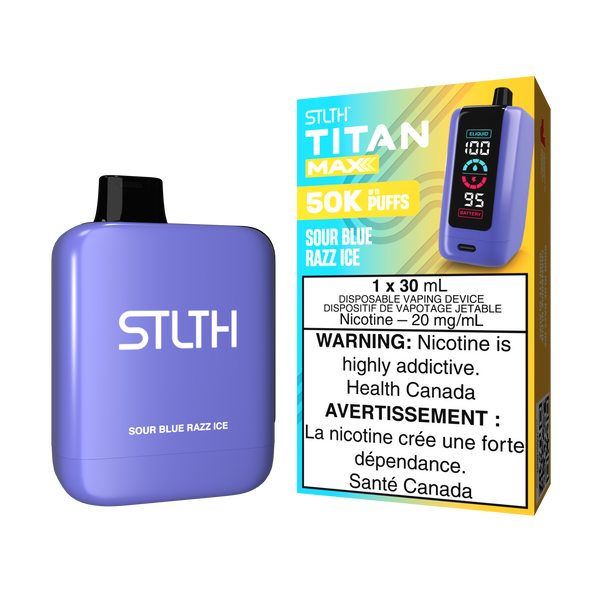 SOUR BLUE RAZZ ICE - STLTH TITAN MAX DISPOSABLE (30mL) (ONTARIO)