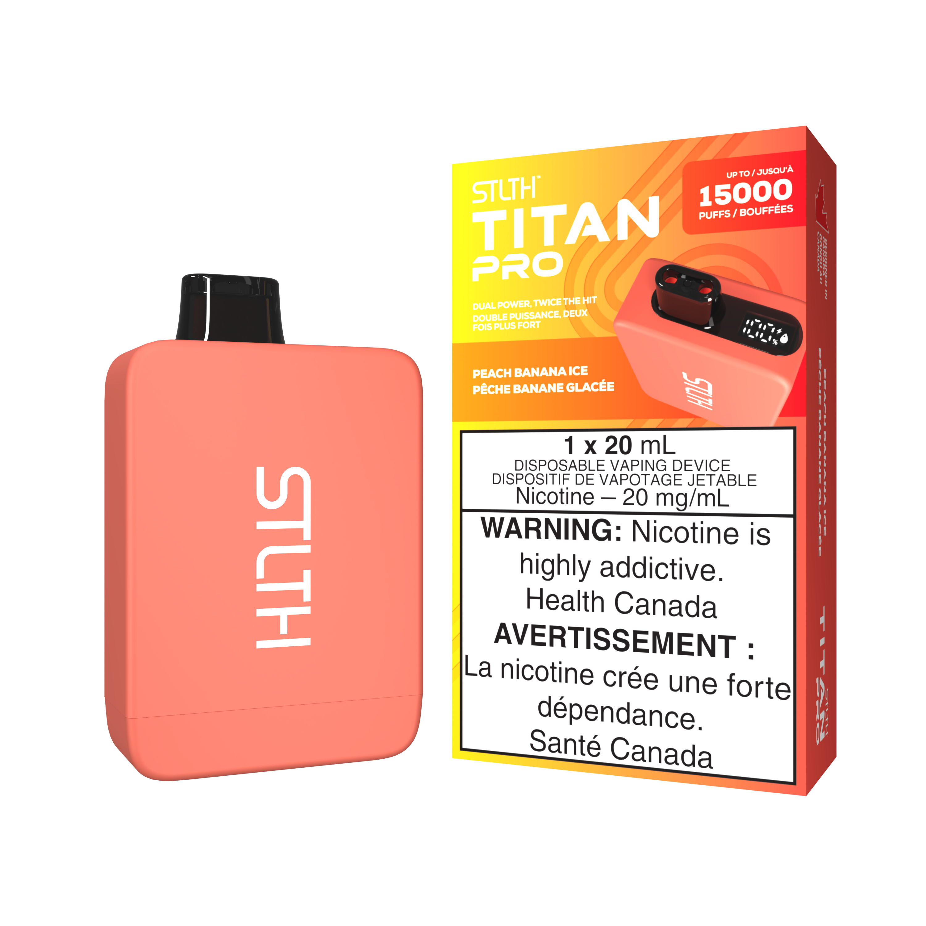 PEACH BANANA ICE - STLTH TITAN PRO (20mL) (ONTARIO)