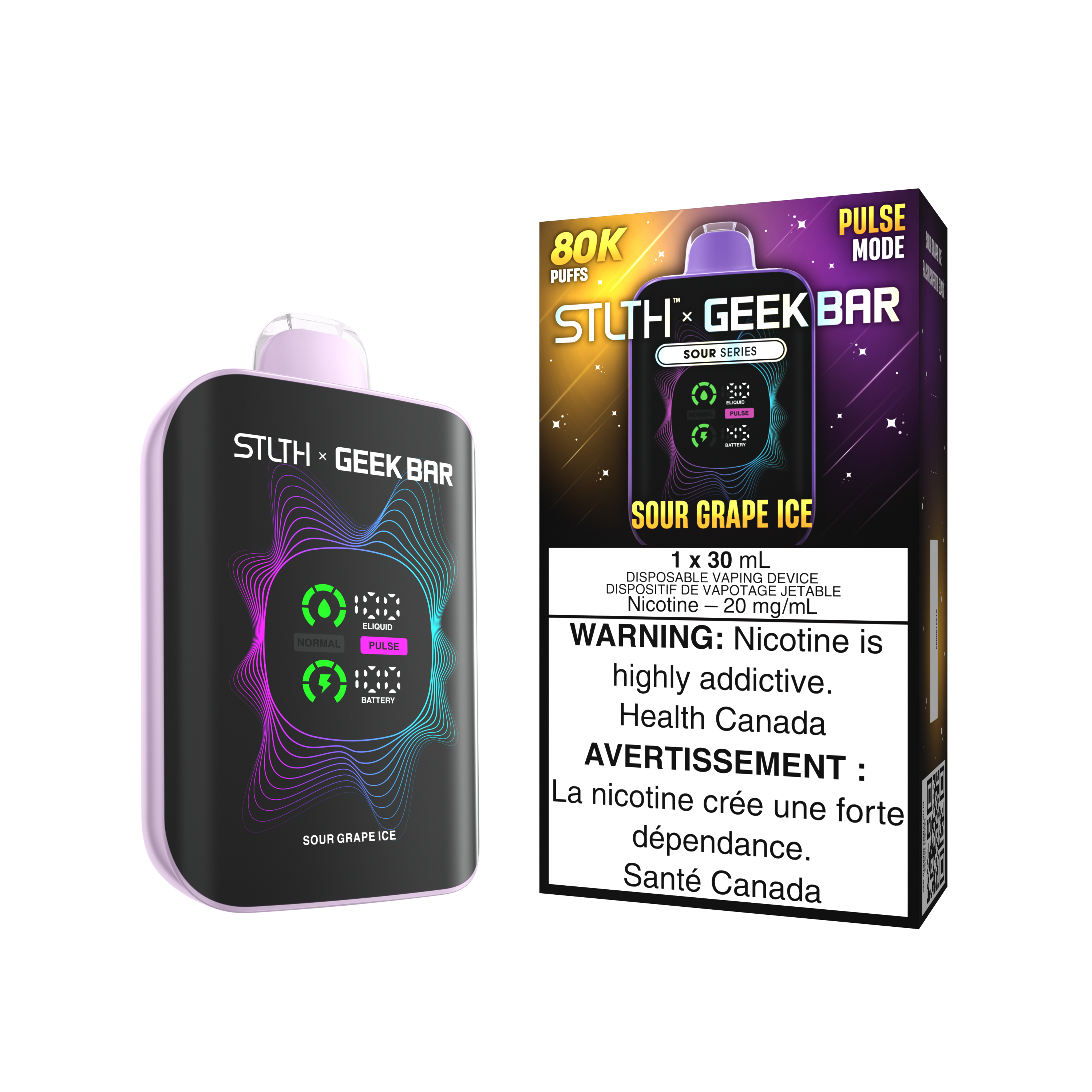 SOUR GRAPE ICE  - STLTH X GEEK BAR DISPOSABLE (30mL)