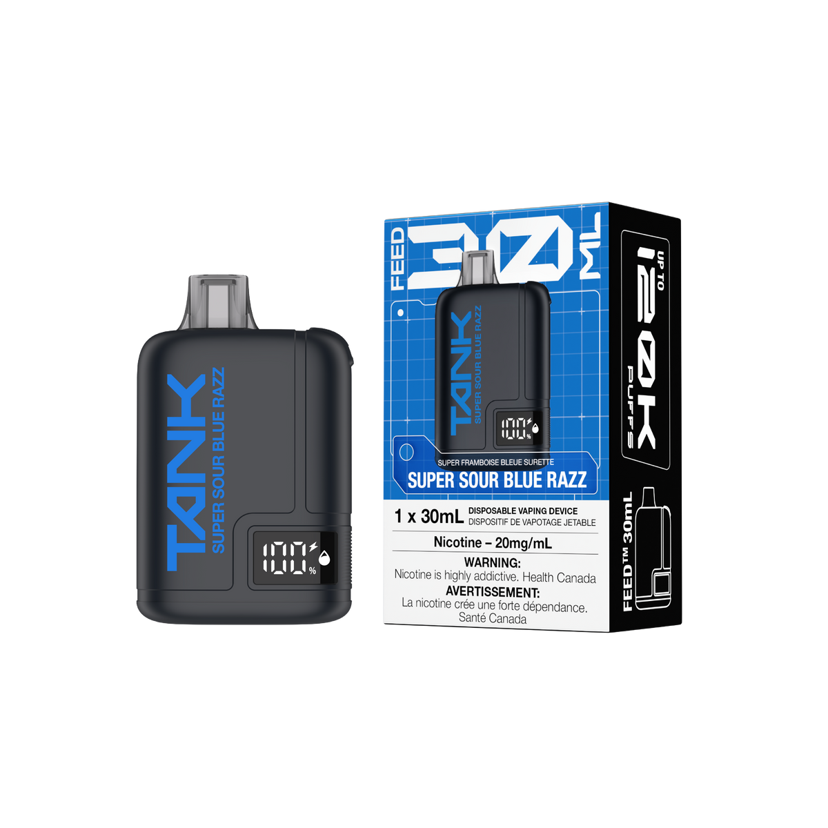 SUPER SOUR BLUE RAZZ - FEED TANK 120K (30mL)