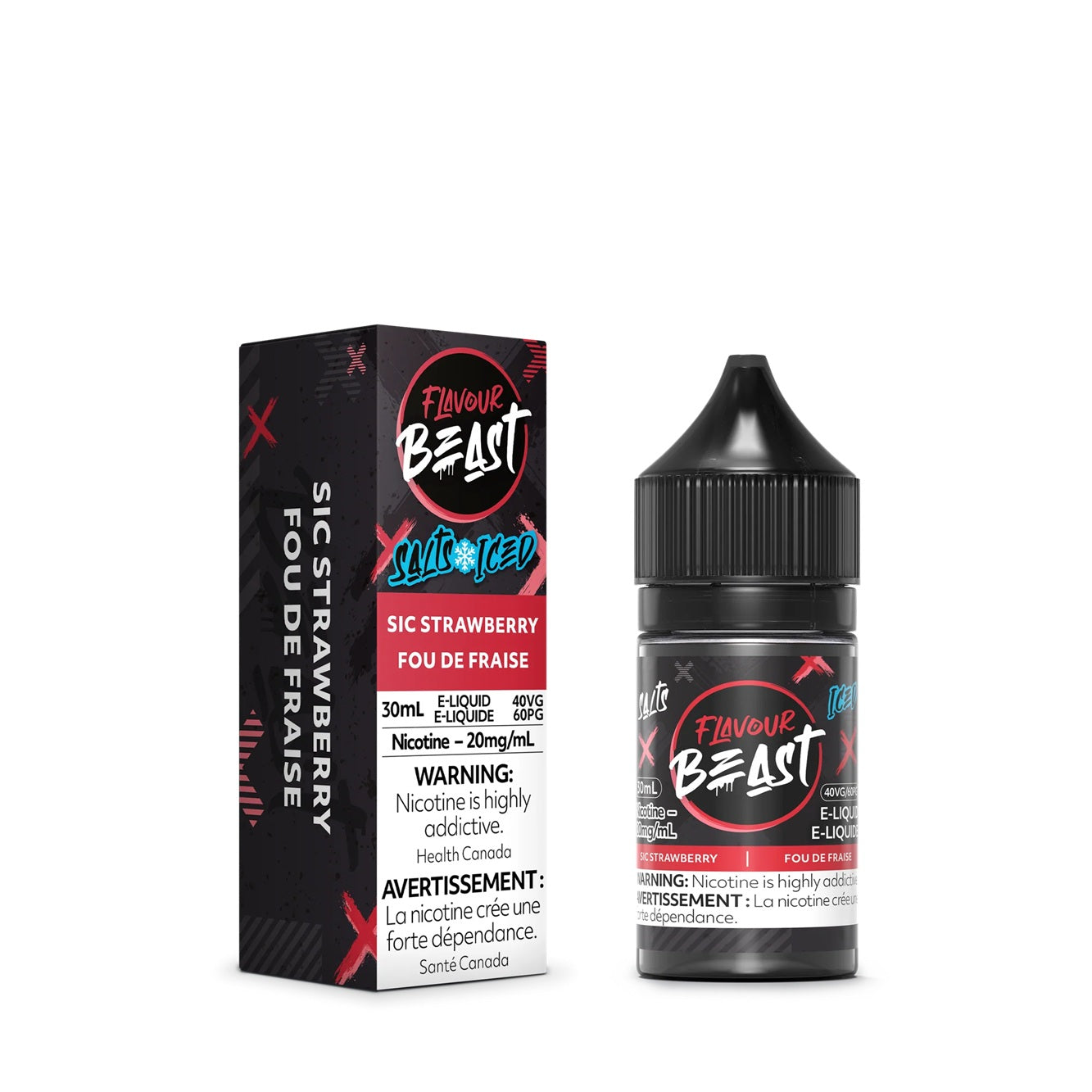 SIC STRAWBERRY ICED - FLAVOUR BEAST E LIQUID (30mL) (ONTARIO)
