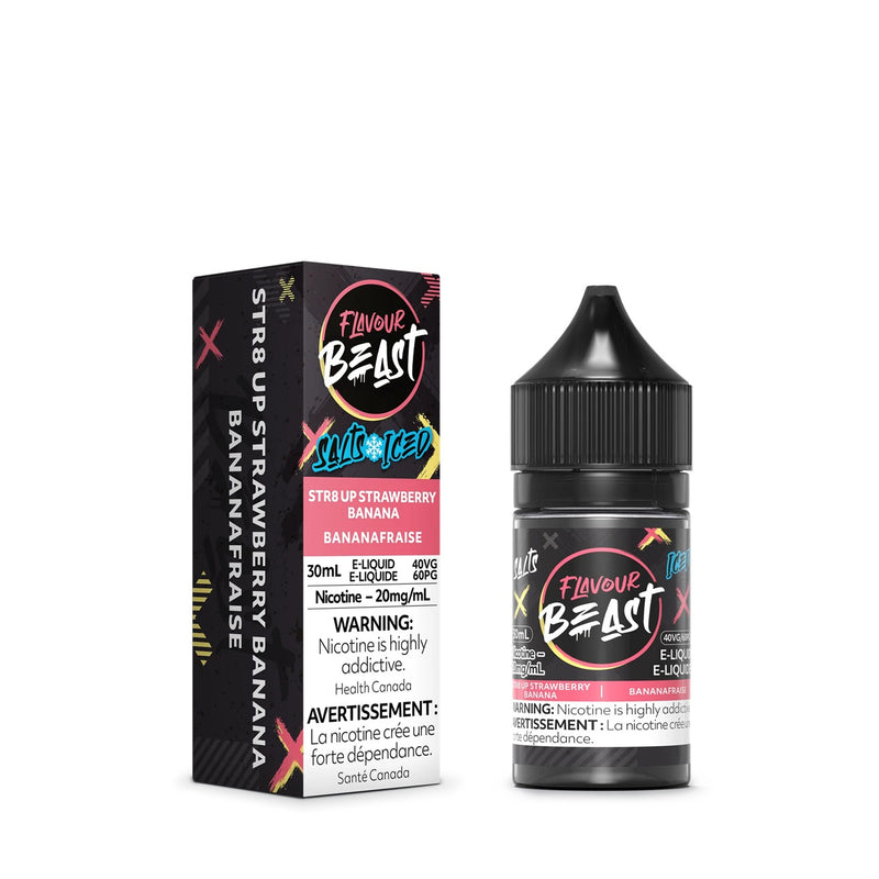 STR8 UP STRAWBERRY BANANA ICED - FLAVOUR BEAST E LIQUID (30mL) (ONTARIO)