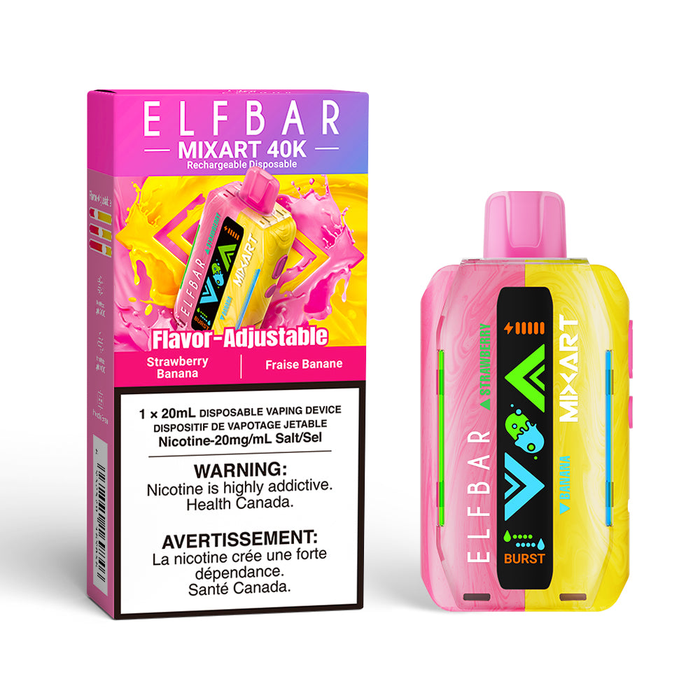 STRAWBERRY BANANA - ELFBAR MIXART 40K (20mL) (ONTARIO)