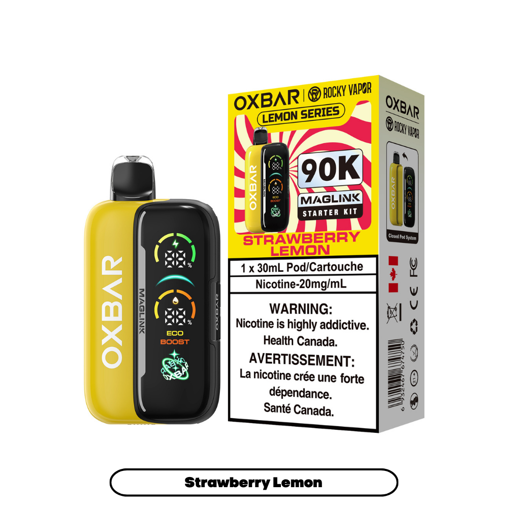 STRAWBERRY LEMON - OXBAR MAGLINK *HYBRID DISPOSABLE STARTER KIT* (DEVICE & POD) (30mL)