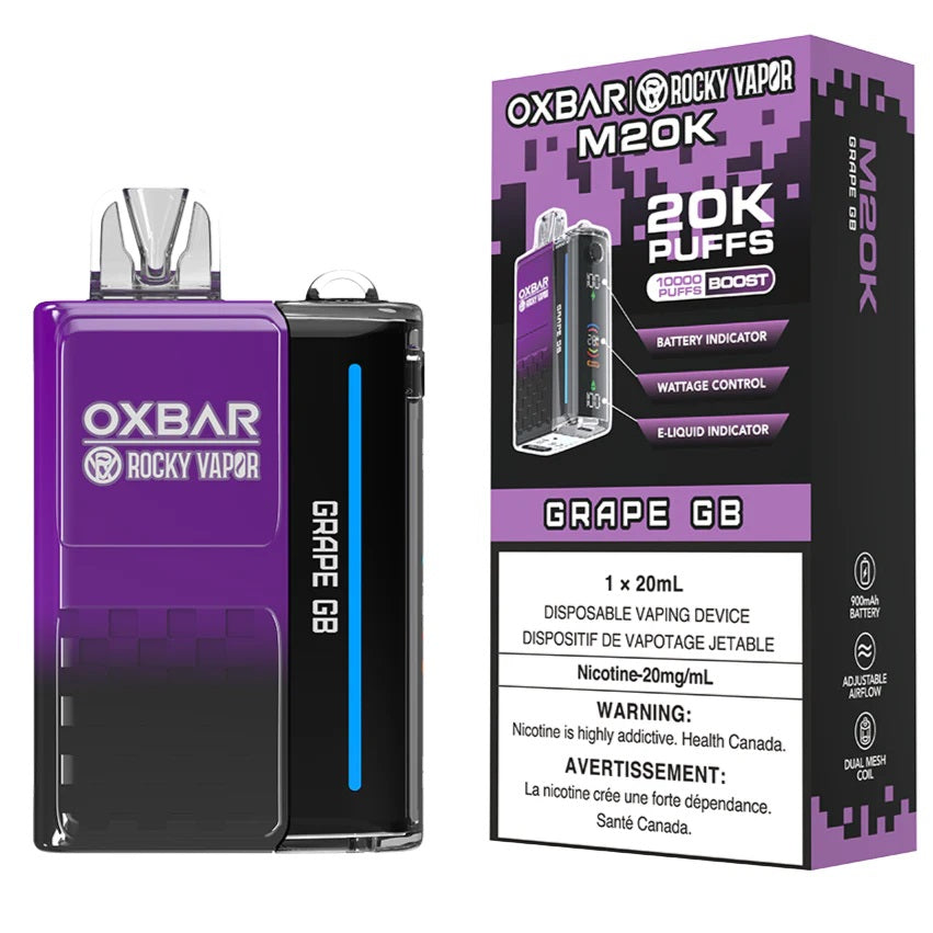 GRAPE GB - OXBAR M20K BY ROCKY VAPOR (ONTARIO)