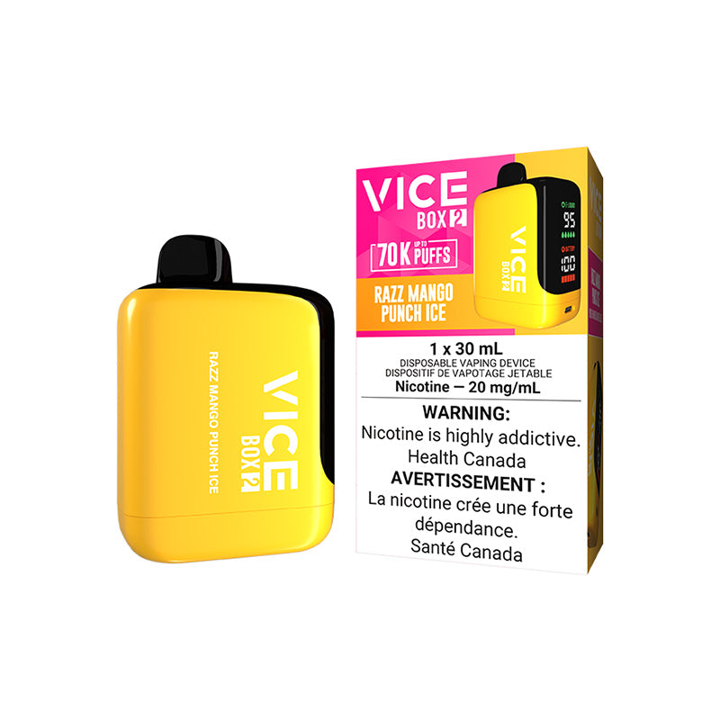 RAZZ MANGO PUNCH ICE - VICE BOX 2 DISPOSABLE (ONTARIO)