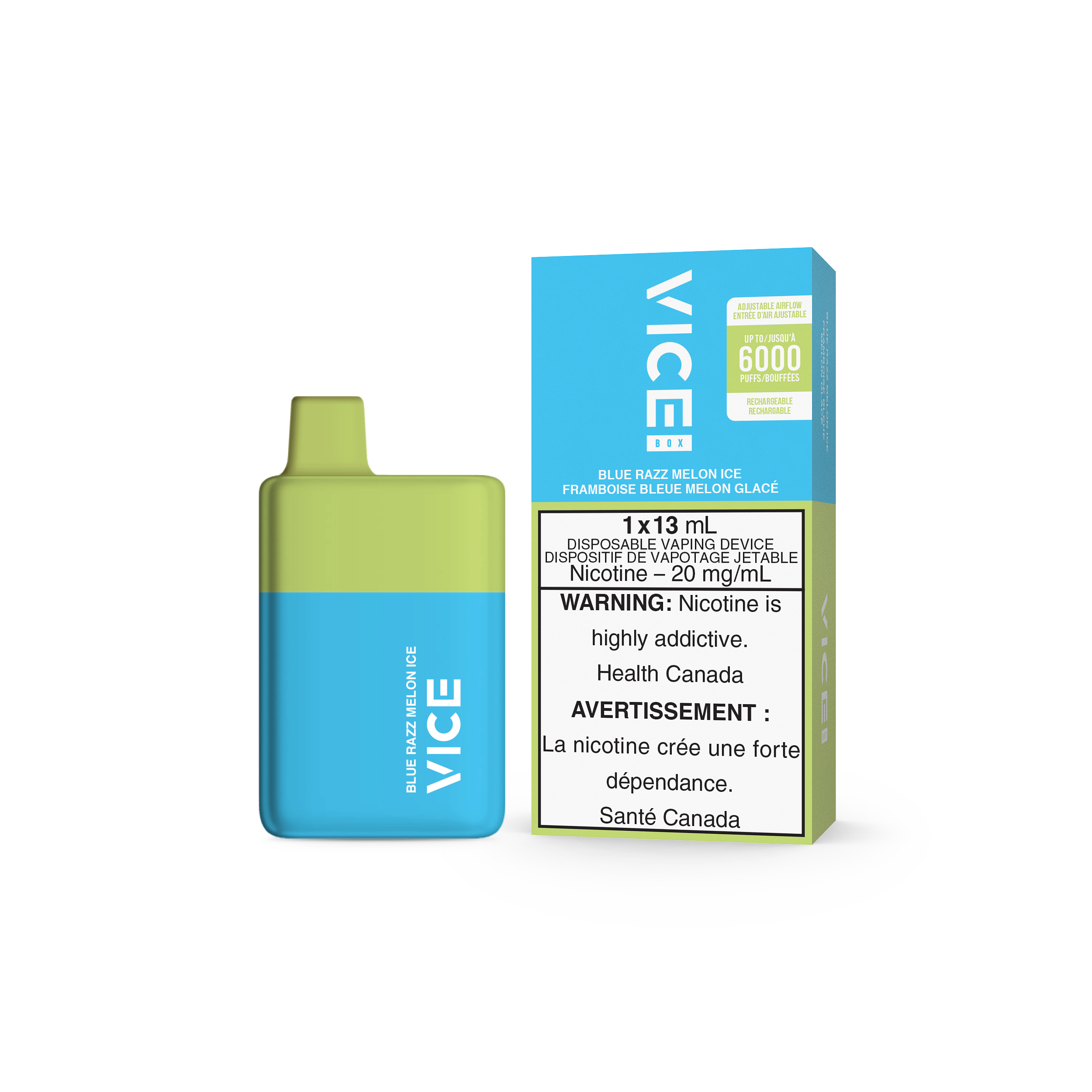 VICE BOX DISPOSABLE - BLUE RAZZ MELON ICE (ONTARIO)