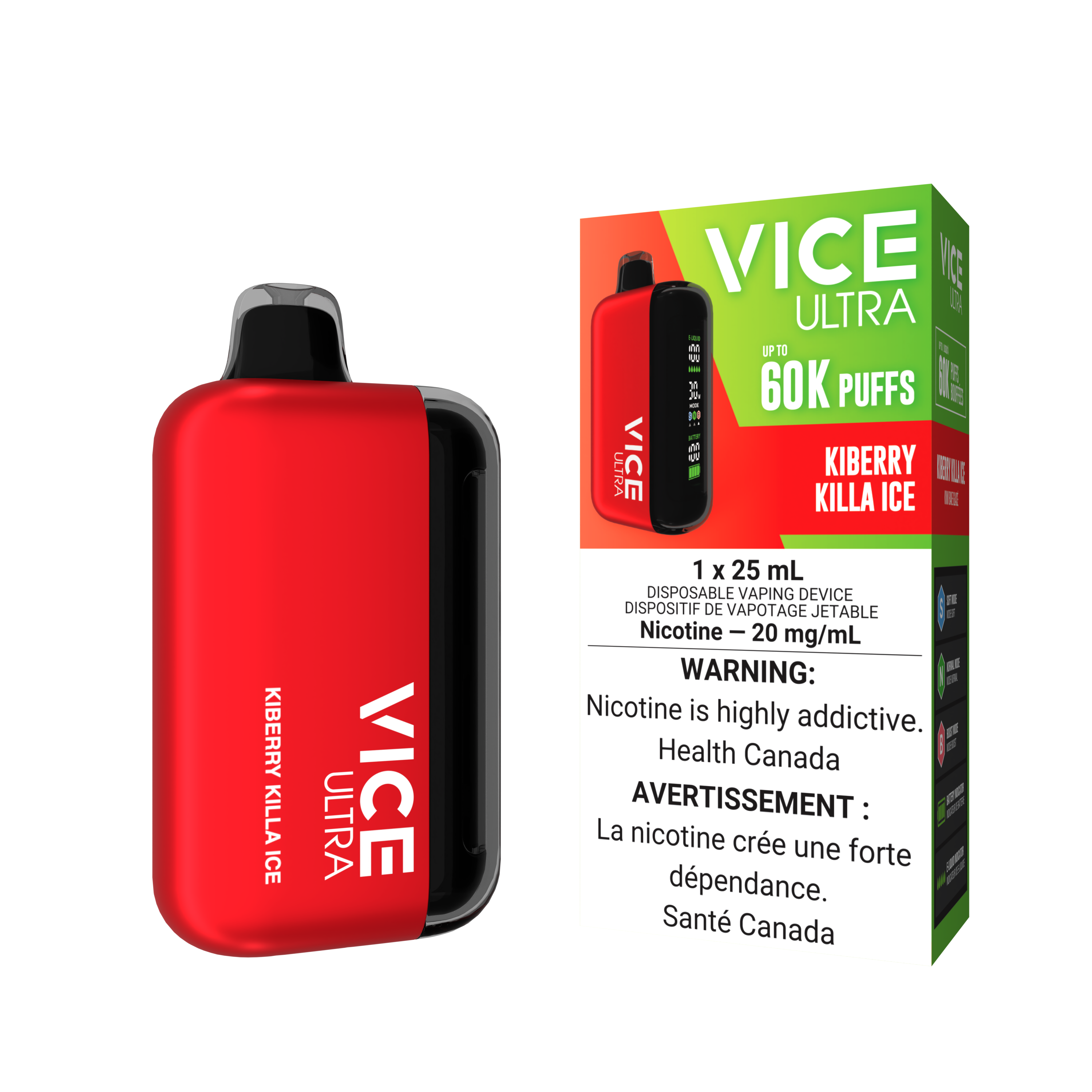 KIBERRY KILLA ICE - VICE ULTRA DISPOSABLE (ONTARIO)