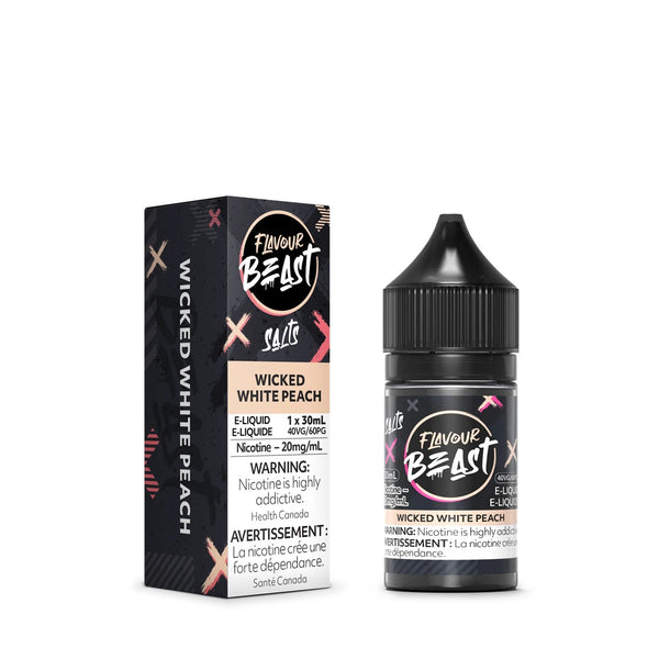 WICKED WHITE PEACH - FLAVOUR BEAST E LIQUID (30mL) (ONTARIO)