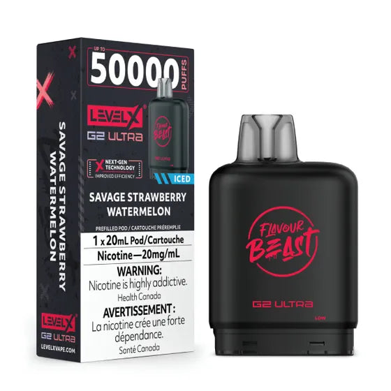SAVAGE STRAWBERRY WATERMELON ICED - FLAVOUR BEAST LEVEL X G2 ULTRA (20mL)